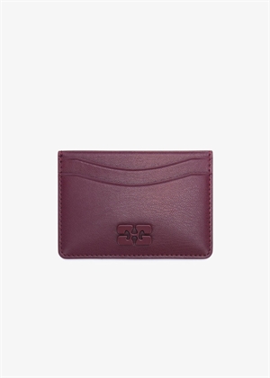 Bou card holder Burgundy B3010087 Ganni 